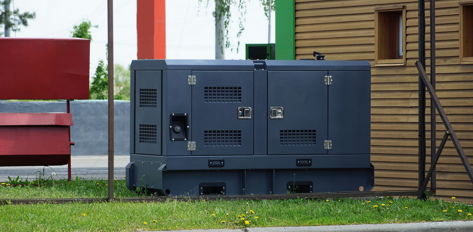 A clean diesel generator with a galvanized steel enclosure
