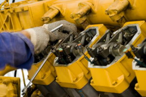 What is the service interval for a diesel generator?